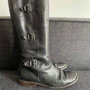 Frye Boots with Buckle Detail